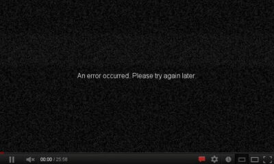 An error occurred on Youtube. Please try again later.