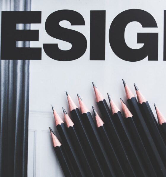 pencil typography black design