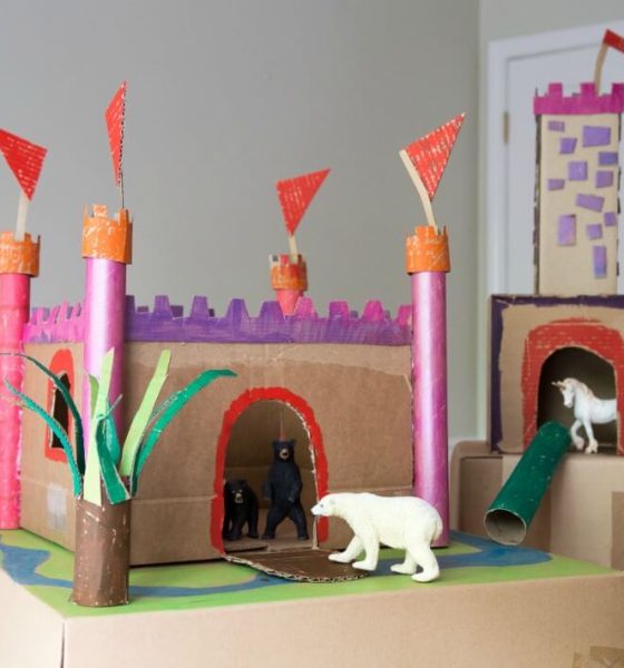 Make a Castle Out of Cardboard for a School Project