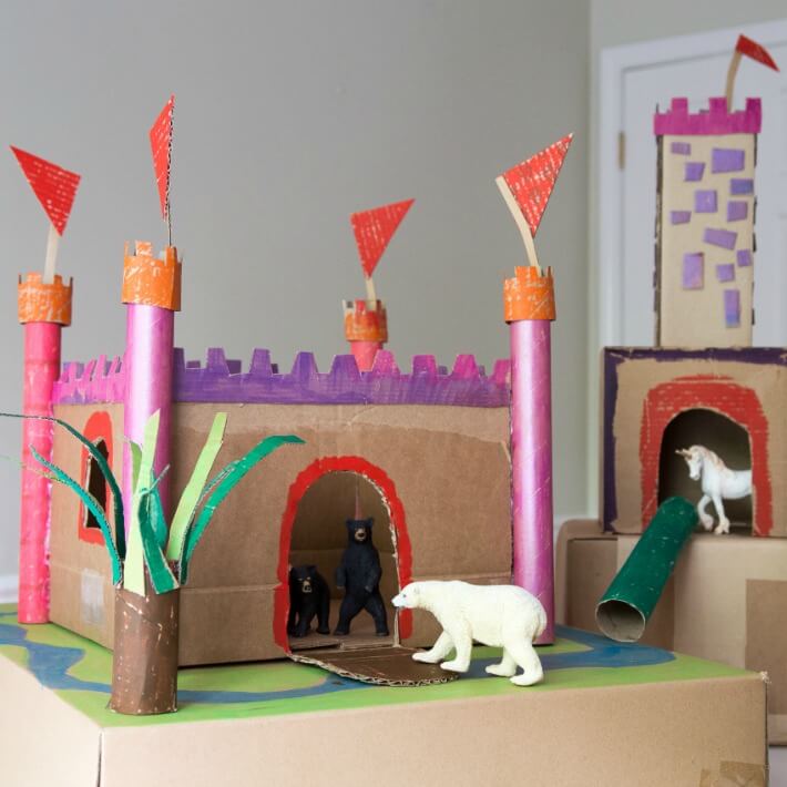 Make a Castle Out of Cardboard for a School Project